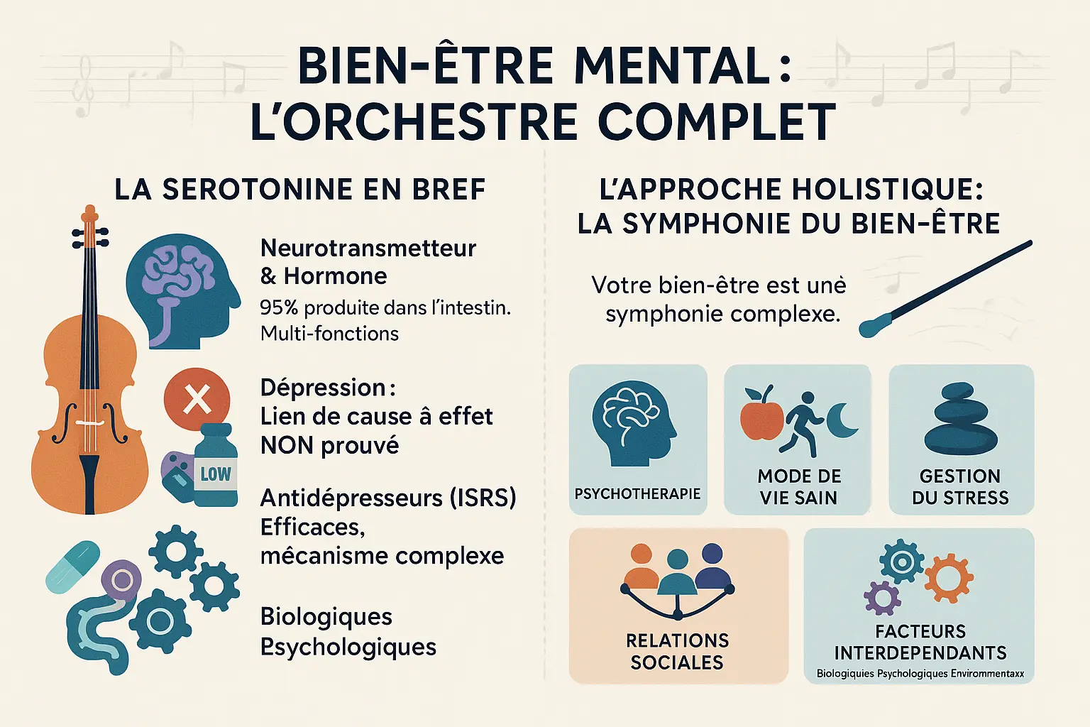 Représentation visuelle de la complexité des facteurs influençant la santé mentale