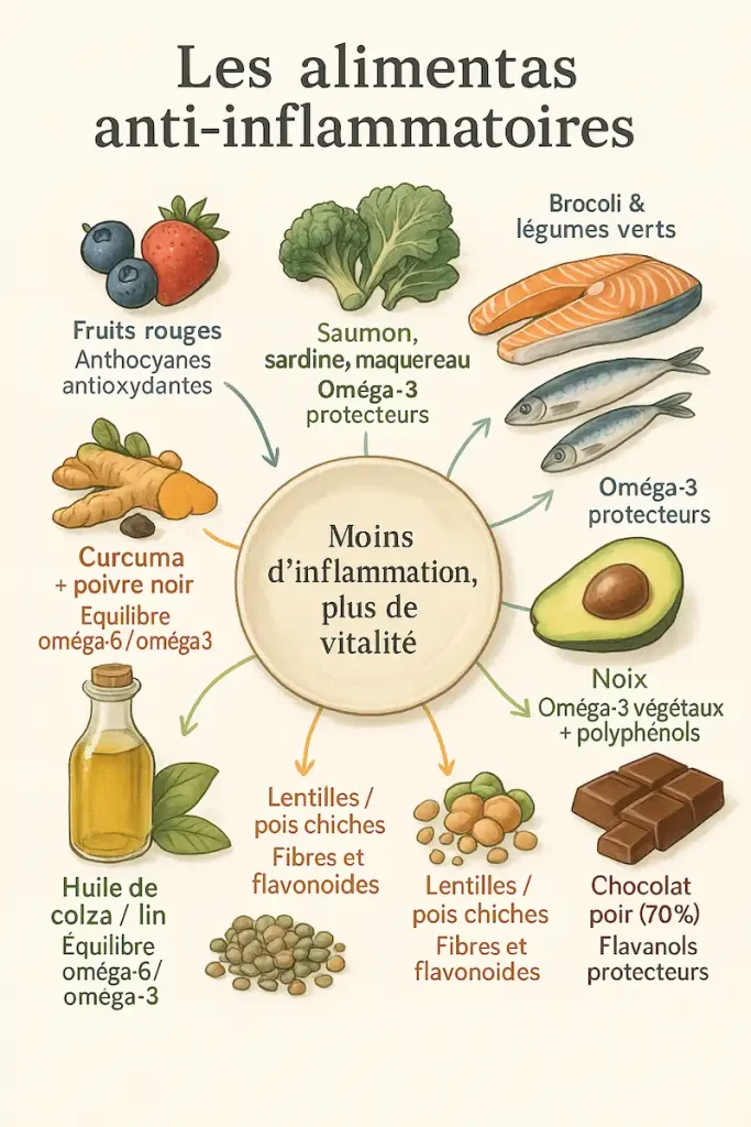 Liste aliments anti-inflammatoires
