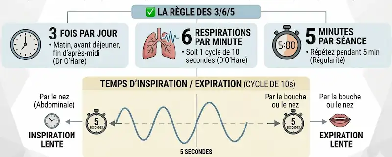 Règle des 3/6/5 de la cohérence cardiaque